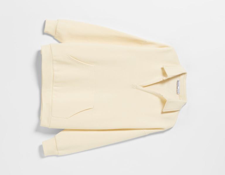 Bershka V-neck Polo Sweatshirts Dames Beige | wEXOfBRunp2
