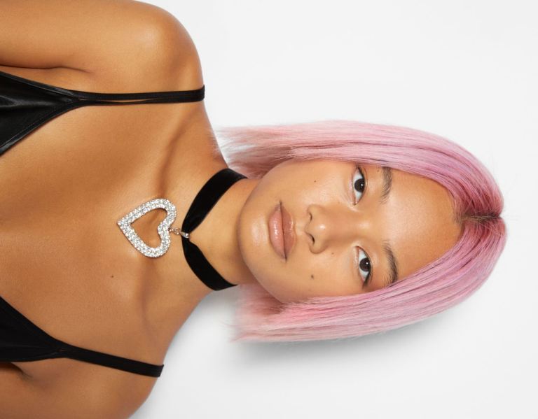 Bershka Velvet Choker Necklace With A Rhinestone Heart Sieraden Dames Zwart | m0ys1pNccJq