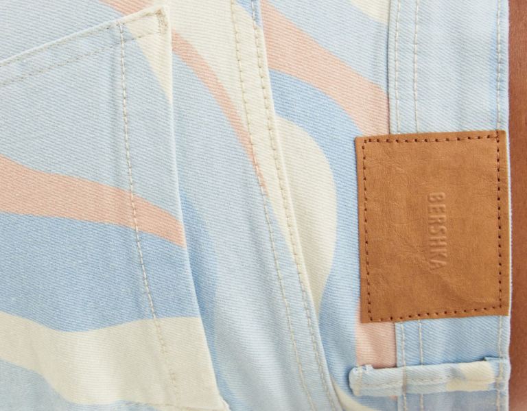 Bershka With Turn-up Hems Korte Broek Dames Lichtblauw | d2OdSjtVSy6