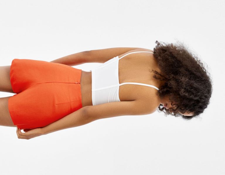 Bershka Wrap Skort With Gathered Detail Rokken Dames Koraal | d84dmIVsXc4