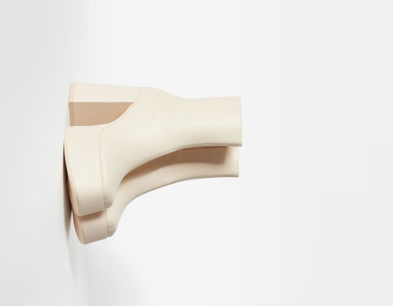 Bershka Xl High-heel Ankle Platform Laarzen Dames Bruin | Xjae2ftekXz
