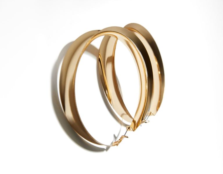 Bershka Xl Hoop Earrings Sieraden Dames Goud | xlyTVebI4zf