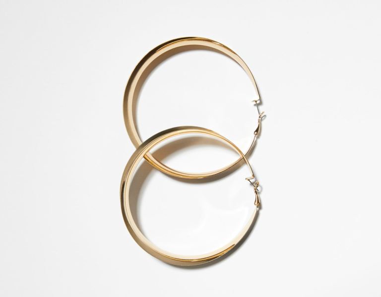 Bershka Xl Hoop Earrings Sieraden Dames Goud | xlyTVebI4zf